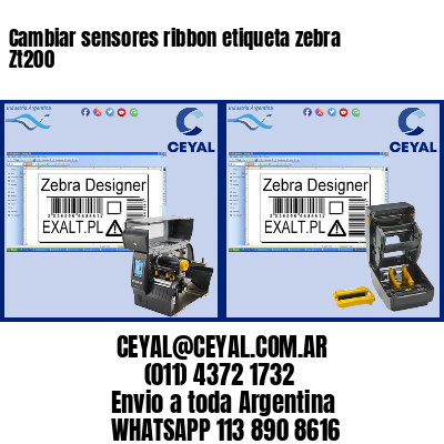 Cambiar sensores ribbon etiqueta zebra Zt200
