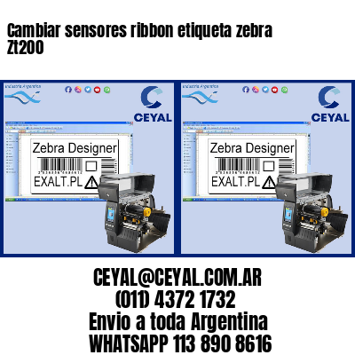 Cambiar sensores ribbon etiqueta zebra Zt200