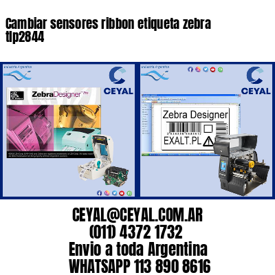 Cambiar sensores ribbon etiqueta zebra tlp2844