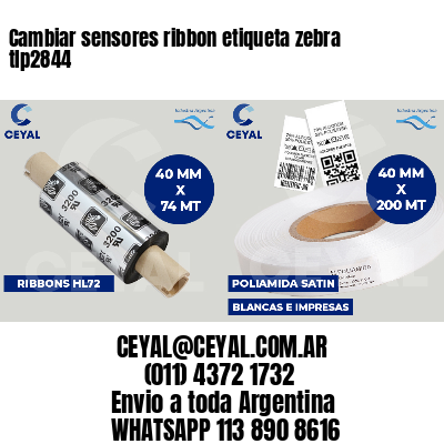 Cambiar sensores ribbon etiqueta zebra tlp2844