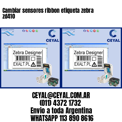 Cambiar sensores ribbon etiqueta zebra zd410