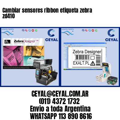Cambiar sensores ribbon etiqueta zebra zd410