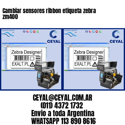 Cambiar sensores ribbon etiqueta zebra zm400