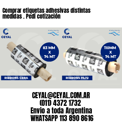 Comprar etiquetas adhesivas distintas medidas . Pedí cotización