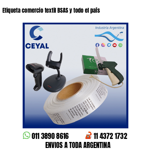 Etiqueta comercio textil BSAS y todo el país