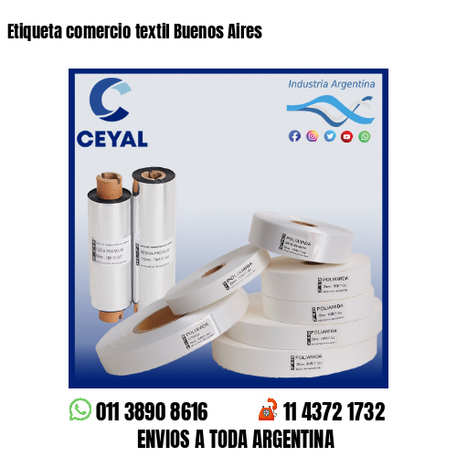 Etiqueta comercio textil Buenos Aires