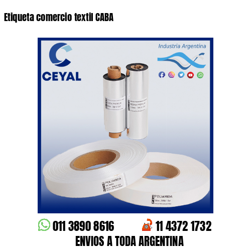 Etiqueta comercio textil CABA