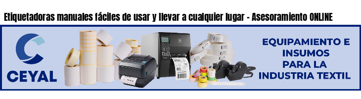 Etiquetadoras manuales fáciles de usar y llevar a cualquier lugar - Asesoramiento ONLINE