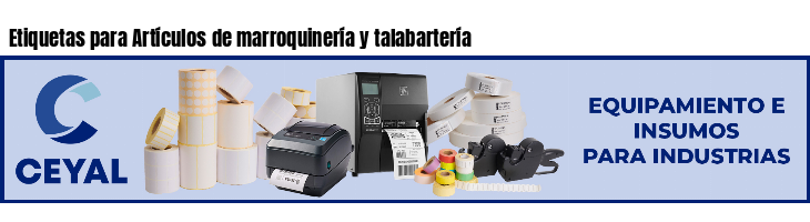Etiquetas para Artículos de marroquinería y talabartería