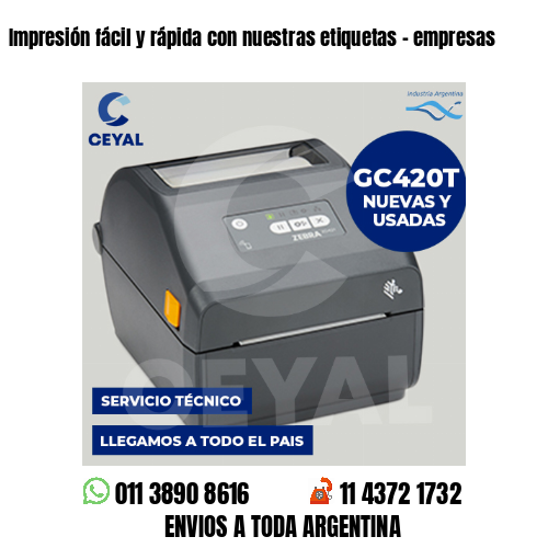 Impresión fácil y rápida con nuestras etiquetas – empresas
