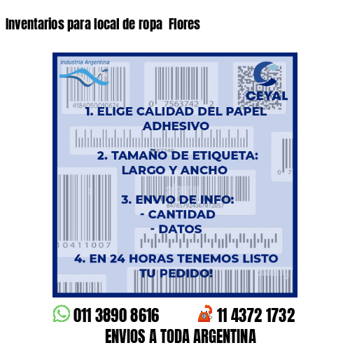 Inventarios para local de ropa  Flores