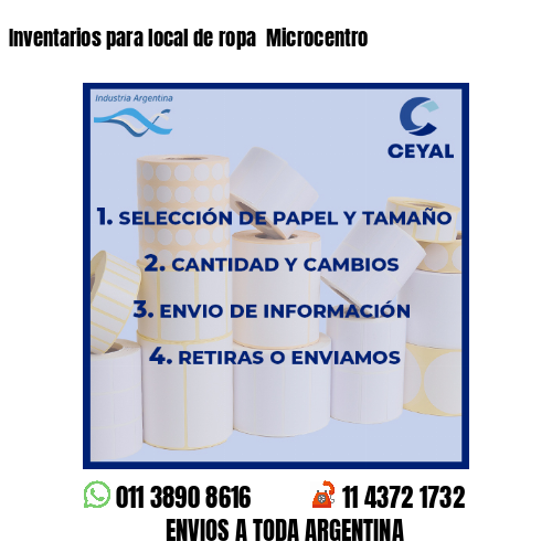 Inventarios para local de ropa  Microcentro