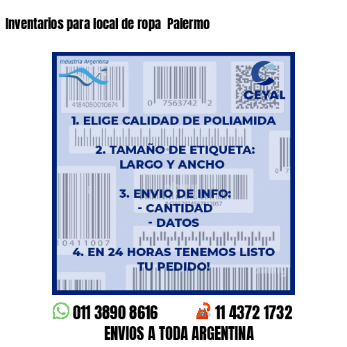 Inventarios para local de ropa  Palermo
