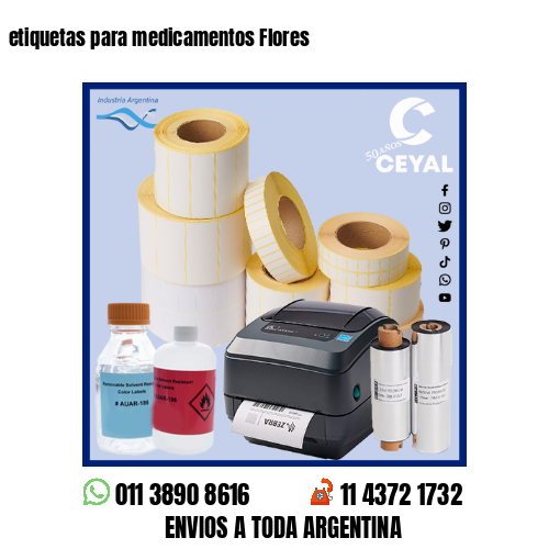 etiquetas para medicamentos Flores