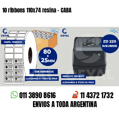 10 ribbons 110x74 resina - CABA