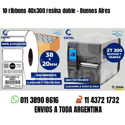 10 ribbons 40x300 resina doble - Buenos Aires