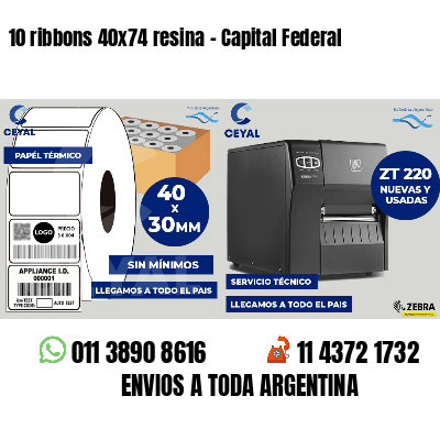10 ribbons 40x74 resina - Capital Federal
