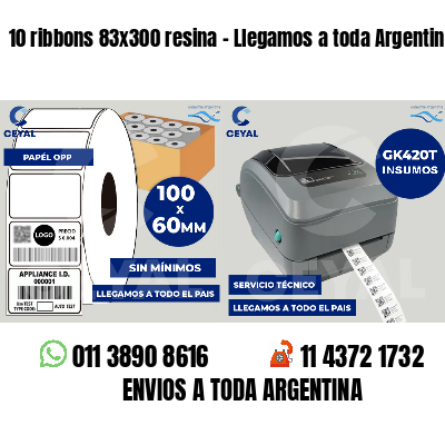 10 ribbons 83x300 resina - Llegamos a toda Argentina
