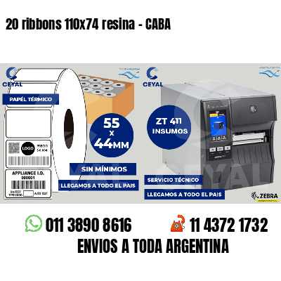 20 ribbons 110x74 resina - CABA