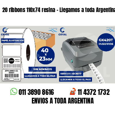 20 ribbons 110x74 resina - Llegamos a toda Argentina