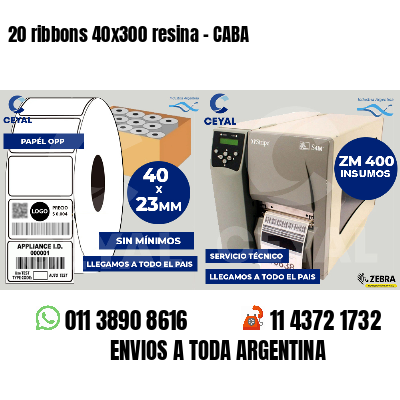 20 ribbons 40x300 resina - CABA