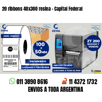 20 ribbons 40x300 resina - Capital Federal