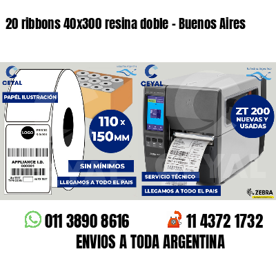 20 ribbons 40x300 resina doble - Buenos Aires