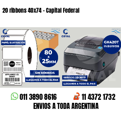 20 ribbons 40x74 - Capital Federal