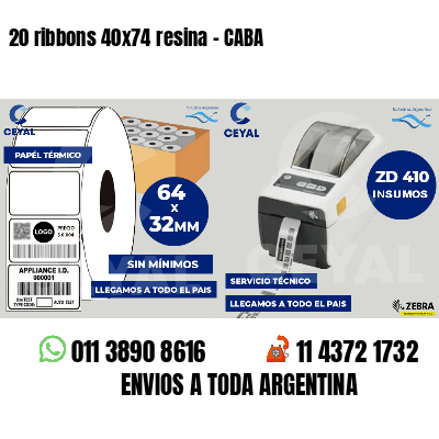 20 ribbons 40x74 resina - CABA