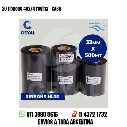 20 ribbons 40×74 resina – CABA