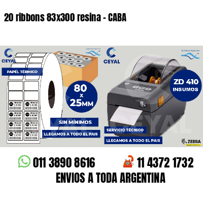 20 ribbons 83x300 resina - CABA