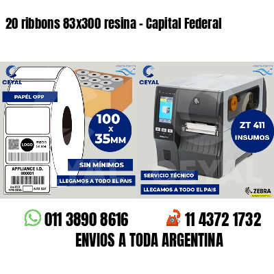 20 ribbons 83x300 resina - Capital Federal