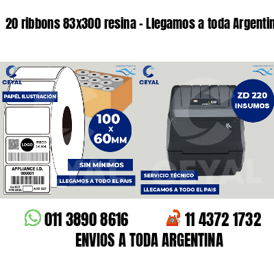 20 ribbons 83x300 resina - Llegamos a toda Argentina