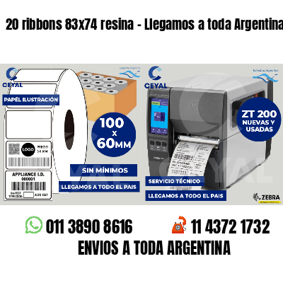 20 ribbons 83x74 resina - Llegamos a toda Argentina