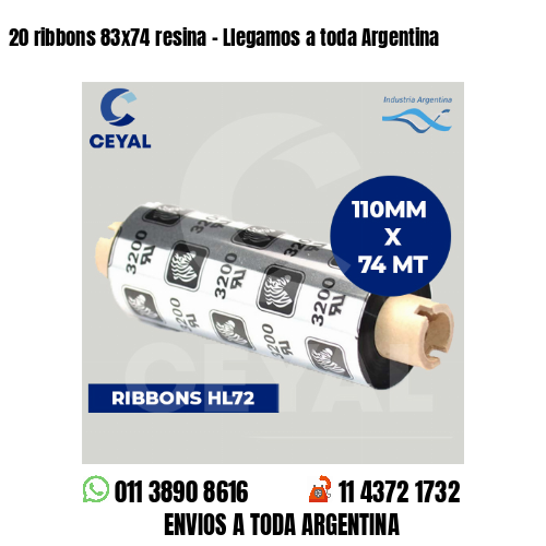 20 ribbons 83×74 resina – Llegamos a toda Argentina