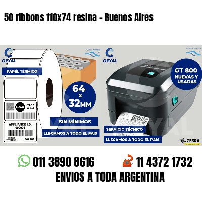 50 ribbons 110x74 resina - Buenos Aires