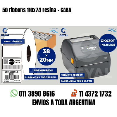 50 ribbons 110x74 resina - CABA