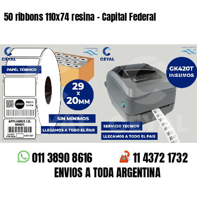 50 ribbons 110x74 resina - Capital Federal