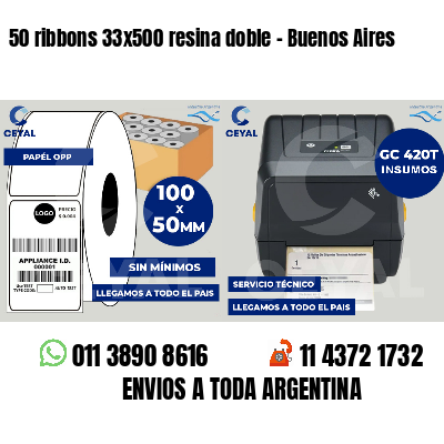 50 ribbons 33x500 resina doble - Buenos Aires