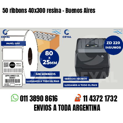 50 ribbons 40x300 resina - Buenos Aires