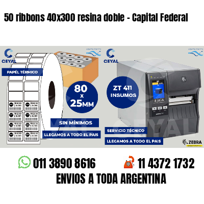 50 ribbons 40x300 resina doble - Capital Federal