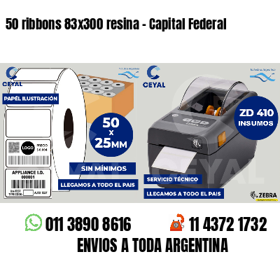 50 ribbons 83x300 resina - Capital Federal
