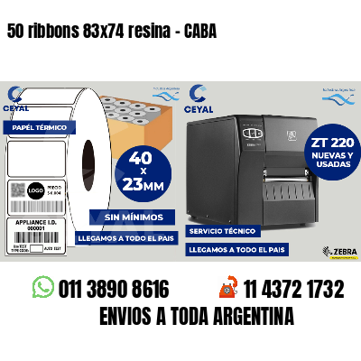50 ribbons 83x74 resina - CABA