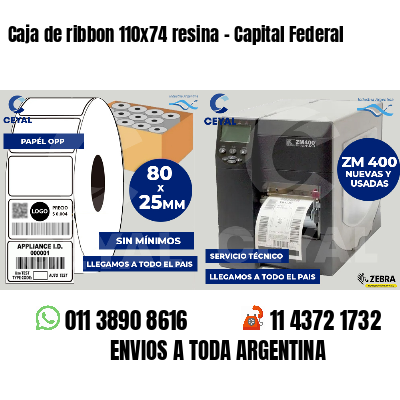 Caja de ribbon 110x74 resina - Capital Federal