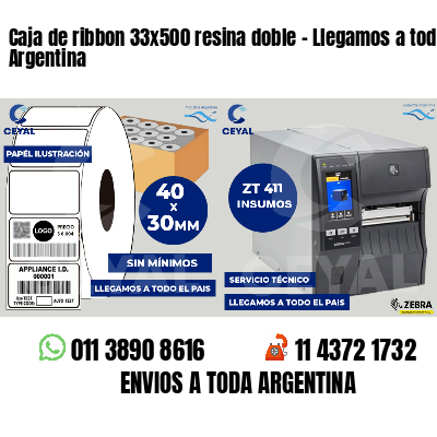 Caja de ribbon 33x500 resina doble - Llegamos a toda Argentina