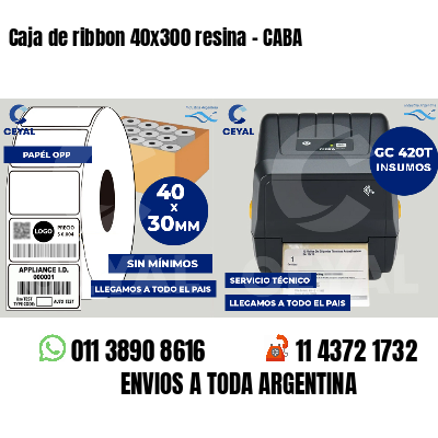 Caja de ribbon 40x300 resina - CABA