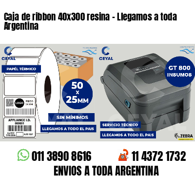 Caja de ribbon 40x300 resina - Llegamos a toda Argentina