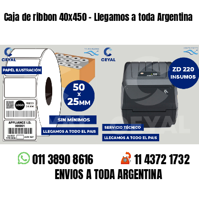 Caja de ribbon 40x450 - Llegamos a toda Argentina