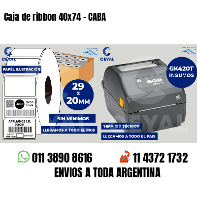 Caja de ribbon 40x74 - CABA