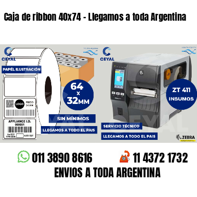 Caja de ribbon 40x74 - Llegamos a toda Argentina